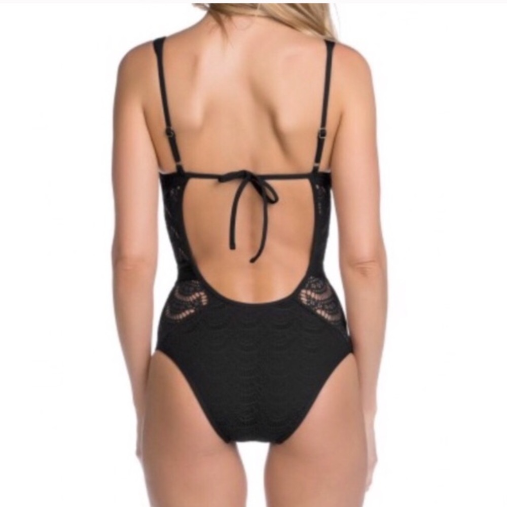 Becca Lace Cutout Low Back One Piece Swimsuit - Picture 2 of 3